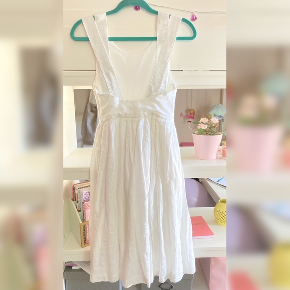 jacadi Paris Formal White Girls’ Cotton Linen Dress 👗🤍 - Picture 4 of 6